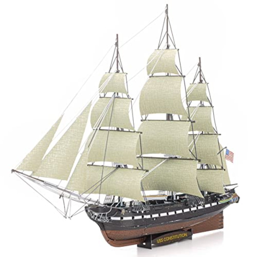 Model Kit Uss Constitution - Kit de Modelo Metálico 3D da