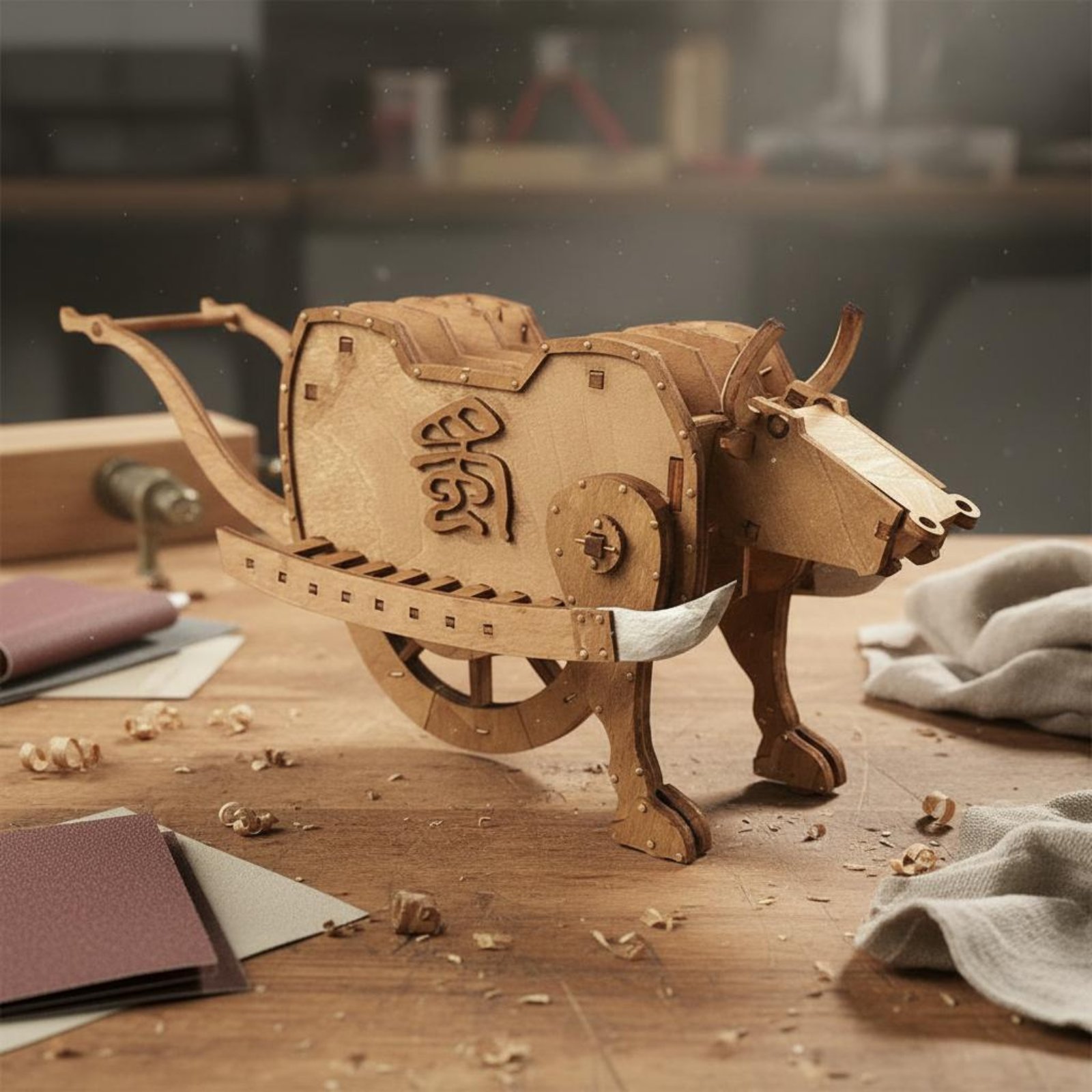 Kit de Montagem de Boi de Made - Model Kit Wood avaliação e preço