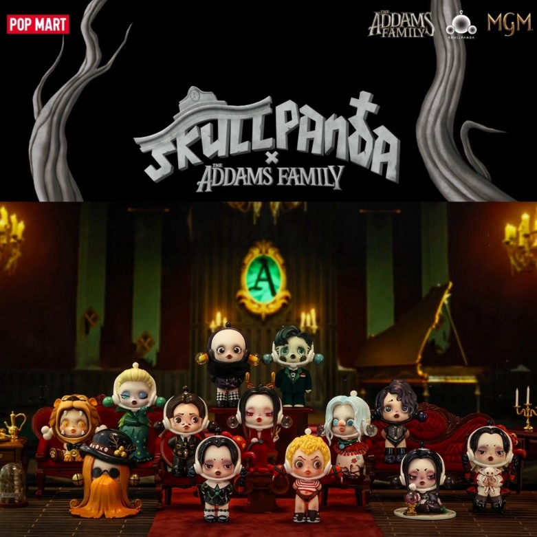 Pop mart crânio panda addams f - Model Kit Girls avaliação e preço